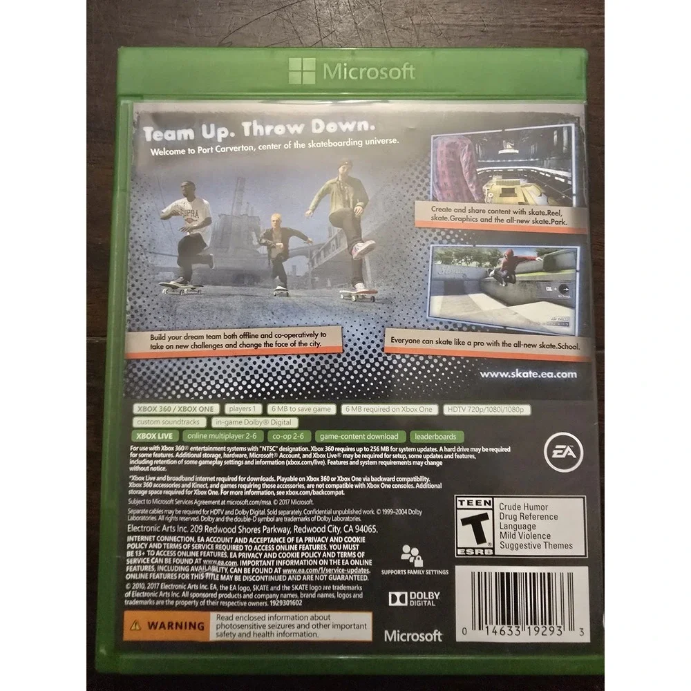 Xbox‎ One Skate 3 Pre owned